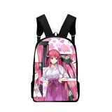The Quintessential Quintuplets Fashion Print Backpack Stundents Casual School Backpack Unisex Bookbag