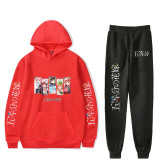 The Quintessential Quintuplets Trendy Print Casual Hooded Sweatshirt and Jogger Pants Unisex Set