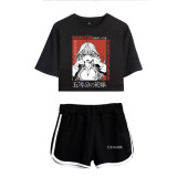The Quintessential Quintuplets Trendy Print Casual Hooded Sweatshirt and Jogger Pants Unisex Set
