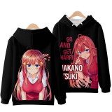 The Quintessential Quintuplets Fashion 3-D Print Hoodie Loose Casual Unisex Hoodie Outfit