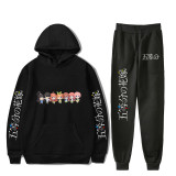 The Quintessential Quintuplets Trendy Print Casual Hooded Sweatshirt and Jogger Pants Unisex Set