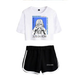 The Quintessential Quintuplets Trendy Print Casual Hooded Sweatshirt and Jogger Pants Unisex Set