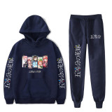 The Quintessential Quintuplets Trendy Print Casual Hooded Sweatshirt and Jogger Pants Unisex Set