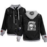 The Quintessential Quintuplets Hooded Coat Denim Jacket Fake-Two-Piece Unisex Youth Trendy Jacket