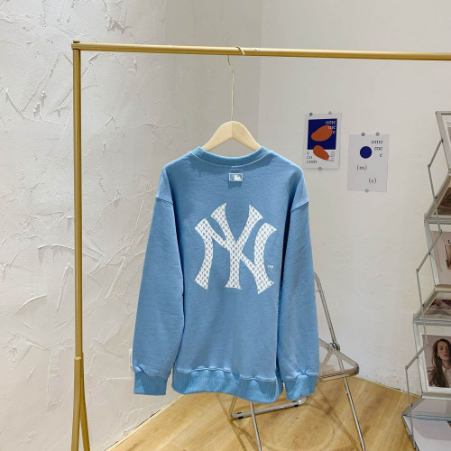 MLB Fashion NY Print Casual Shirt Unisex Long Sleeve Round Neck Swearshirt Pullover Tops