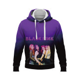 Blackpink 3-D Print Casual Loose Long Sleeve Street Style  Fashion Hoodie For Men And Women