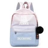 Blackpink Fashion Gradient Color Backpack Stundents Casual School Backpack Unisex Bookbag