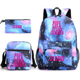 Blackpink Fashion Galaxy Backpack Students School Backpack With lunch Bag and Pencil Bag Set