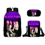 Blackpink Fashion Backpack Students School Backpack With lunch Bag and Pencil Bag Set