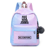 Blackpink Fashion Gradient Color Backpack Stundents Casual School Backpack Unisex Bookbag