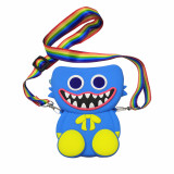 Poppy Playtime Handbag Huggy Wuggy Fidget Toys Decompression Coin Purse Keychain Shoulder Diagonal Bag Gift for Kid Birthday