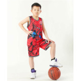 Boys Spider Man Basketball Suit Summer Sports Suit Set