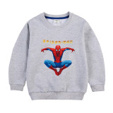 Kids Boys Girls Spider Man Shirt O Neck Long Sleeve Casual Sweatshirt Tops