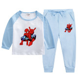Kids Boys Girls Toddler Spider Man Long Sleeve Tee and Pants Suit Set