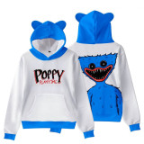 Poppy Playtime Huggy Wuggy Print Kids Hoodie Casual Pullover Streetstyle Hooded Sweatshirt Tops