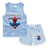 Kids Boys Girls Toddler Spider Man Vest and Shorts Set Cotton Confort Pajamas Set
