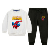Kids Boys Girls Toddler Spider Man Casual Sports Suit Set Pullover Long Sleeve Sweatshirt and Sweatpants Set