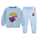 Kids Boys Girls Toddler Spider Man Casual Sports Suit Set Pullover Long Sleeve Sweatshirt and Sweatpants Set