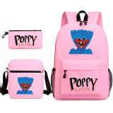 2022 New arrival Huggy Wuggy Poppy Playtime Game Three-Piece Set Shoulder Bag+Backpack+Pen Bag 3 In 1