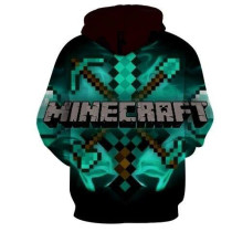 Minecraft Pixel Hoodie Unisex Long Sleeve Hooded Sweatshirt For Men Women