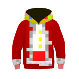 Minecraft Pixel Kids Hoodie Casual Trendy Long Sleeve Hooded Sweatshirt
