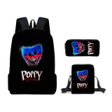 Poppy Playtime Kids Teen 3pcs Backpack Set Students Bookbag Lunch Box Bag and Pencil Bag
