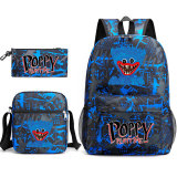 2022 New arrival Huggy Wuggy Poppy Playtime Game Three-Piece Set Shoulder Bag+Backpack+Pen Bag 3 In 1