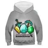 Minecraft Kids Pixel Hoodie Long Sleeve Funny Hoodie Girls Boys Pullover Outwear