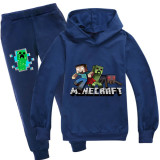 Kids Boys Girls Sweatsuit Minecraft Casual Hoodie and Jogger Pants Suit Set