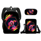 Poppy Playtime Kids Teen School Backpack 3pcs Set Students Backpack Lunch Box Bag and Pencil Bag Set