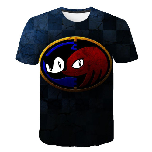 Sonic The Hedgehog Fashion Round Neck Casual Short Sleeve Unisex T-shirt