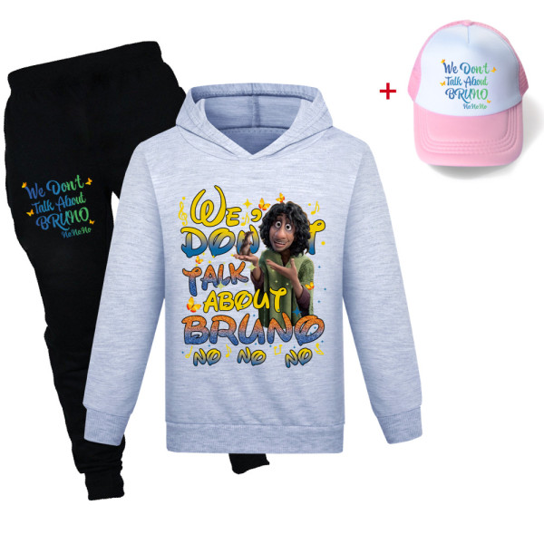 Encanto 3 Piece Set Kids Unisex Sweatshirt And Pants And Sun Hat Set