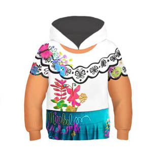 Kids Girls Boys Encanto Fashion 3-D Print Casual Loose Long Sleeve Hoodie