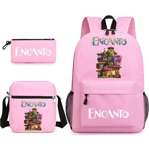 Encanto Fashion  Backpack Students School Backpack With lunch Bag and Pencil Bag Set