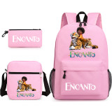 Encanto Fashion Backpack Set 3pcs Stundents Backpack With Lunch Bag and Pencil Bag Set