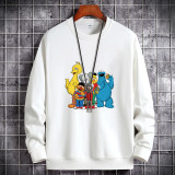 Sesame Street Trendy Loose Long Sleeve Round Neck Unisex Sweashirt