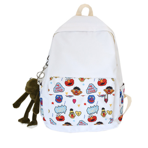 Sesame Street Trendy Print Backpack Stundents School Backpack Unisex Book Bag