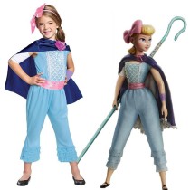 Toy Story Kids Bo Peep Cosplay Jumpsuit With Cloak Set Halloween Carnival Cosplay Outfit
