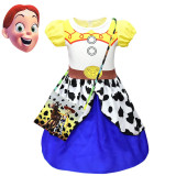 Toy Story Kids Girls Jessie Cosplay Costume With Mask And Hat And Bag Full Set