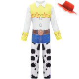 Toy Story Kids Girls Jessie Cosplay Jumpsuit Full Set With Mask And Hat And Bag