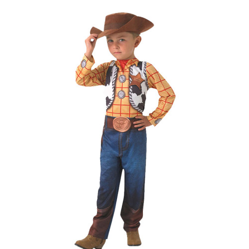 Toy Story Kids Woody Cosplay Jumpsuit Full Set With Hat And Scarf