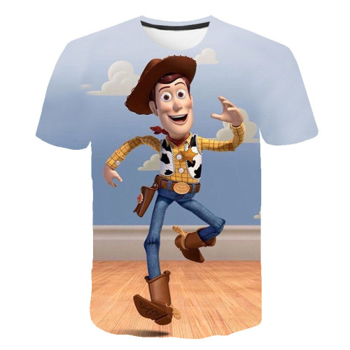 Toy Story Kids Unisex Fashion Summer Short Sleeve Round Neck T-shirt