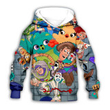 Toy Story Kids Unisex 3-D Fashion Print Hoodie Loose Hooded Sweatshirt
