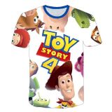 Toy Story 3-D Print Trendy Short Sleeve Round Neck Casual Loose Unisex T-shirt