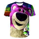 Toy Story 3-D Print Short Sleeve Round Neck Casual Loose Unisex T-shirt