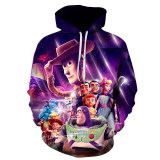 Toy Story Long Sleeve 3-D Tredy Print Casual Loose Hoodie For Men And Women