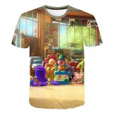 Toy Story 3-D Print Trendy Short Sleeve Round Neck Casual Loose Unisex T-shirt
