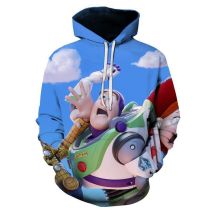 Toy Story 3-D Print Popular Long Sleeve Casual Loose Hoodie For Men And Women