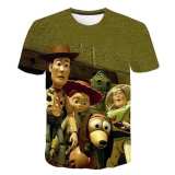 Toy Story 3-D Print Trendy Short Sleeve Round Neck Casual Loose Unisex T-shirt