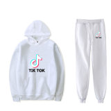 Tik Tok Fashion Print Casual Sweatshirt and Jogger Pants 2 PCS Set For Men And Women